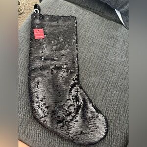 Target Black Sequin Holiday Stocking